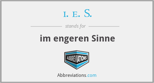 What does I. E. S. stand for?